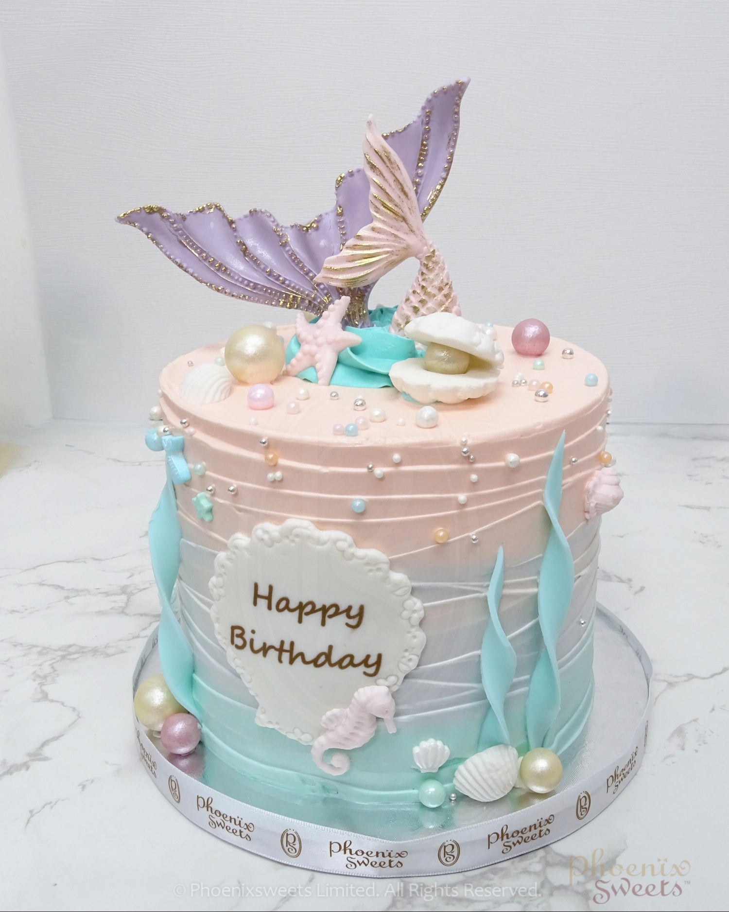 Butter Cream Cake - Mermaid Cake