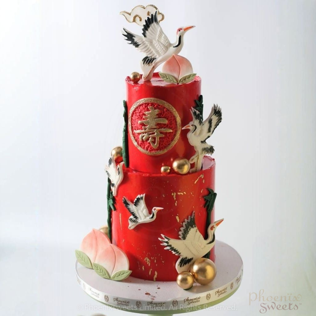 Butter Cream Cake - Longevity Cake (Crane) (2 tiers)