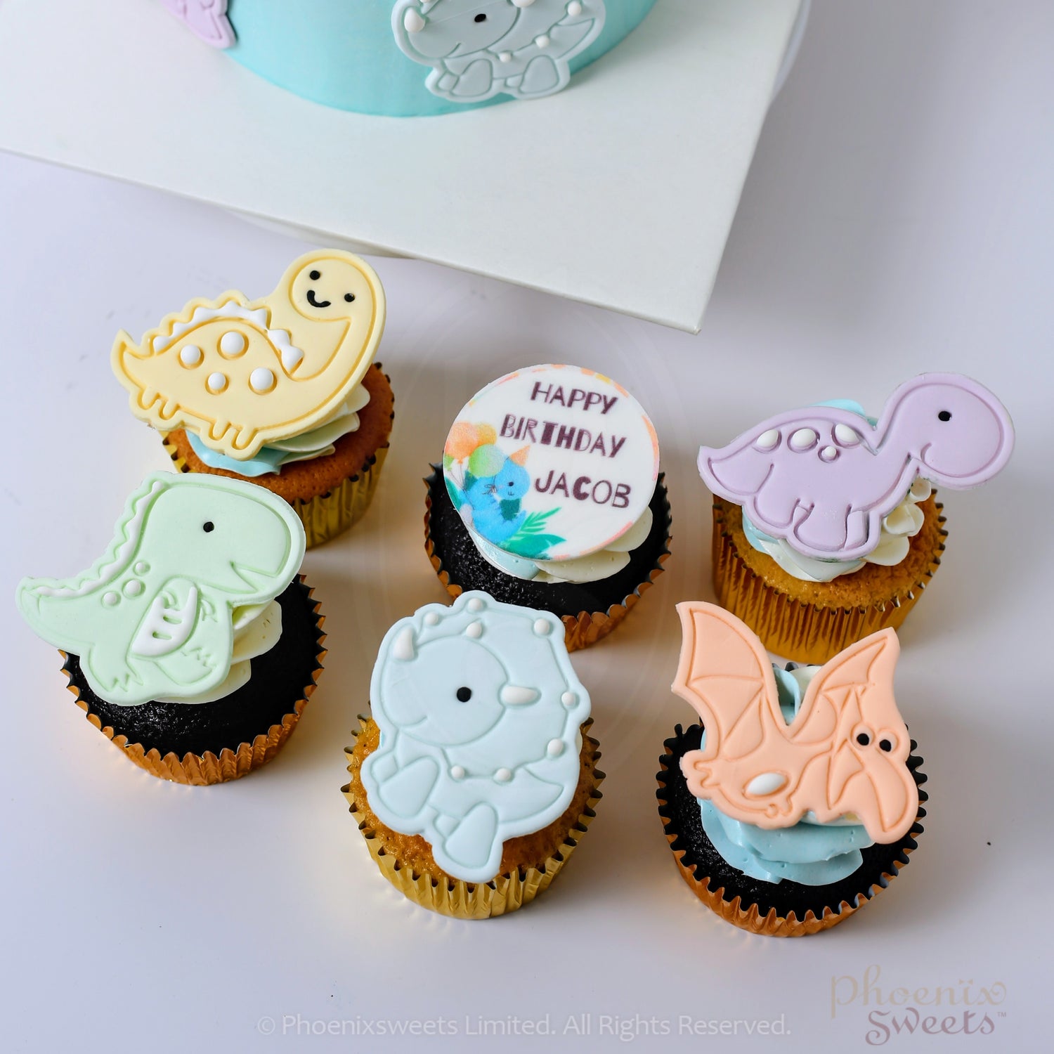Themed Cupcake Set - Cute Dinosaur