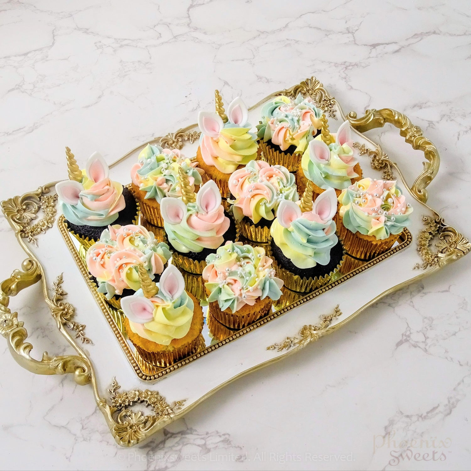 Themed Cupcake Set - Rainbow Unicorn