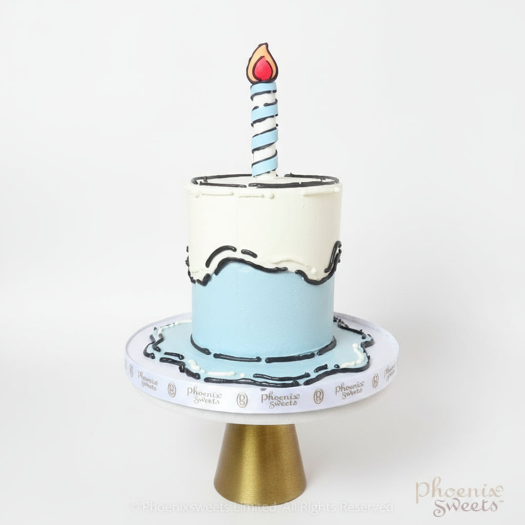 Mini Butter Cream Cake - 2D Comic Cake