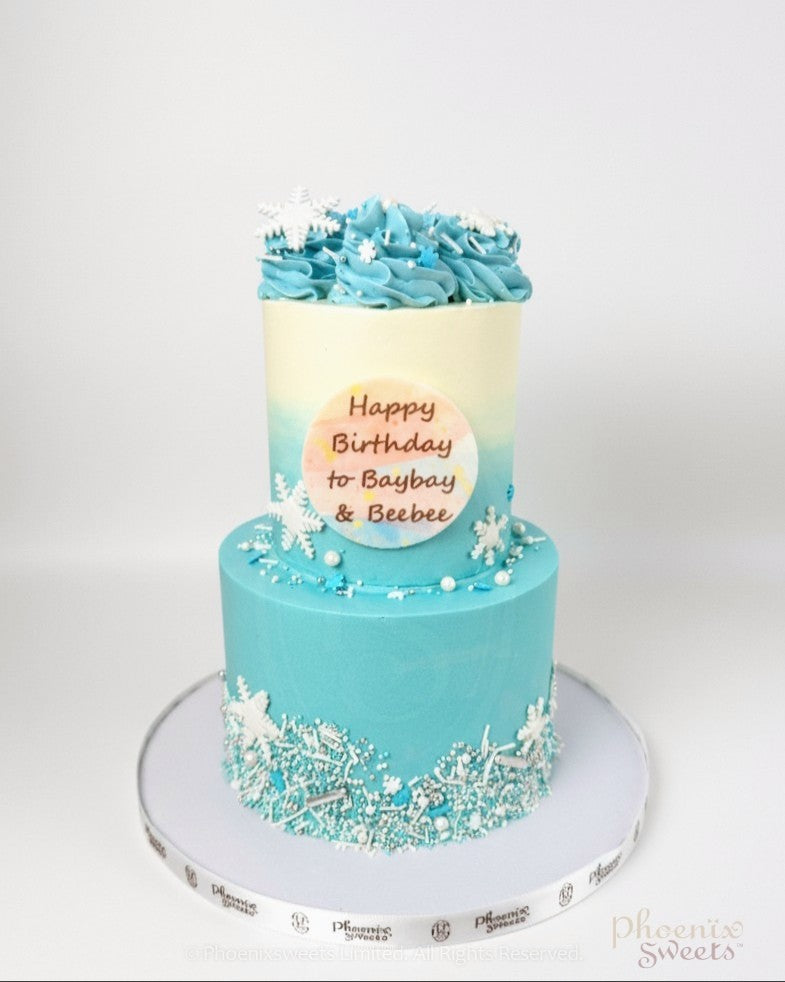 Butter Cream Cake - Princess Theme Cake - Frozen (2 Tiers)