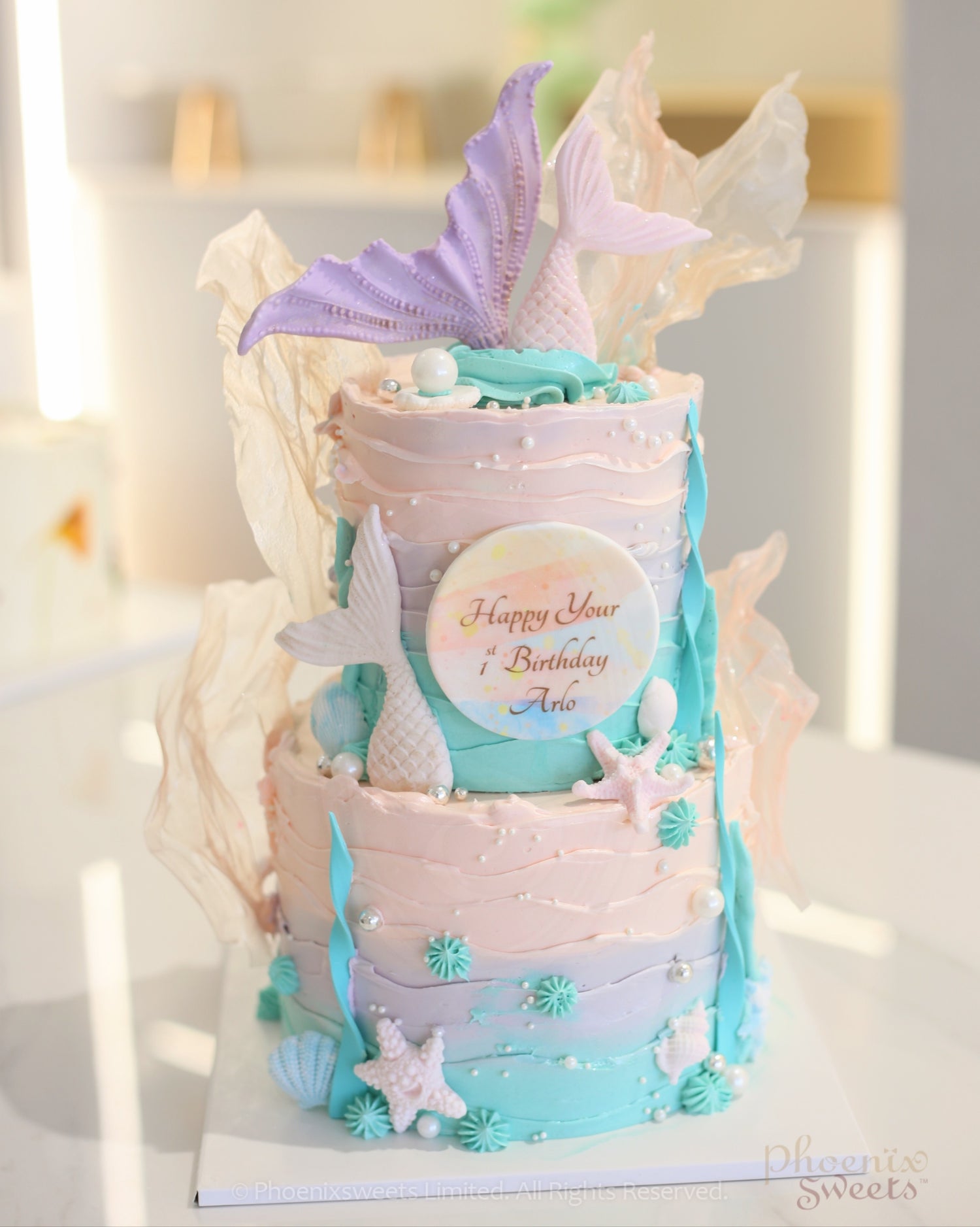 Butter Cream Cake - Mermaid Cake (2 tiers)