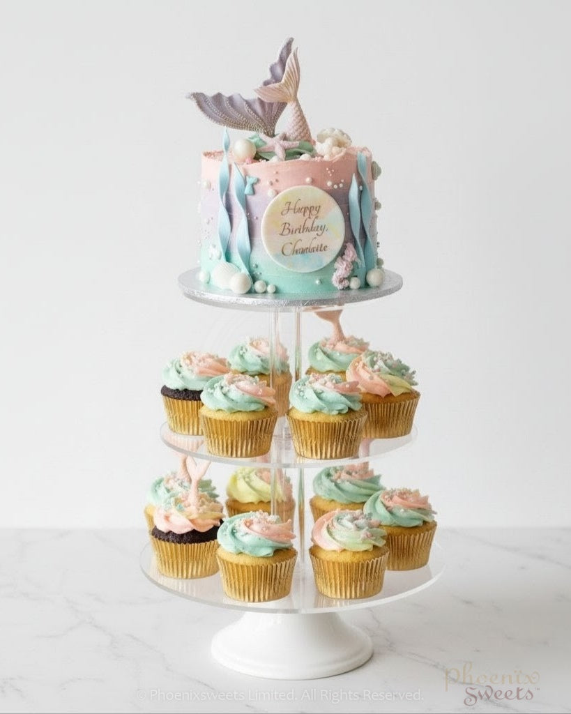 Themed Party Combo - Mermaid Cake and Cupcake Tower
