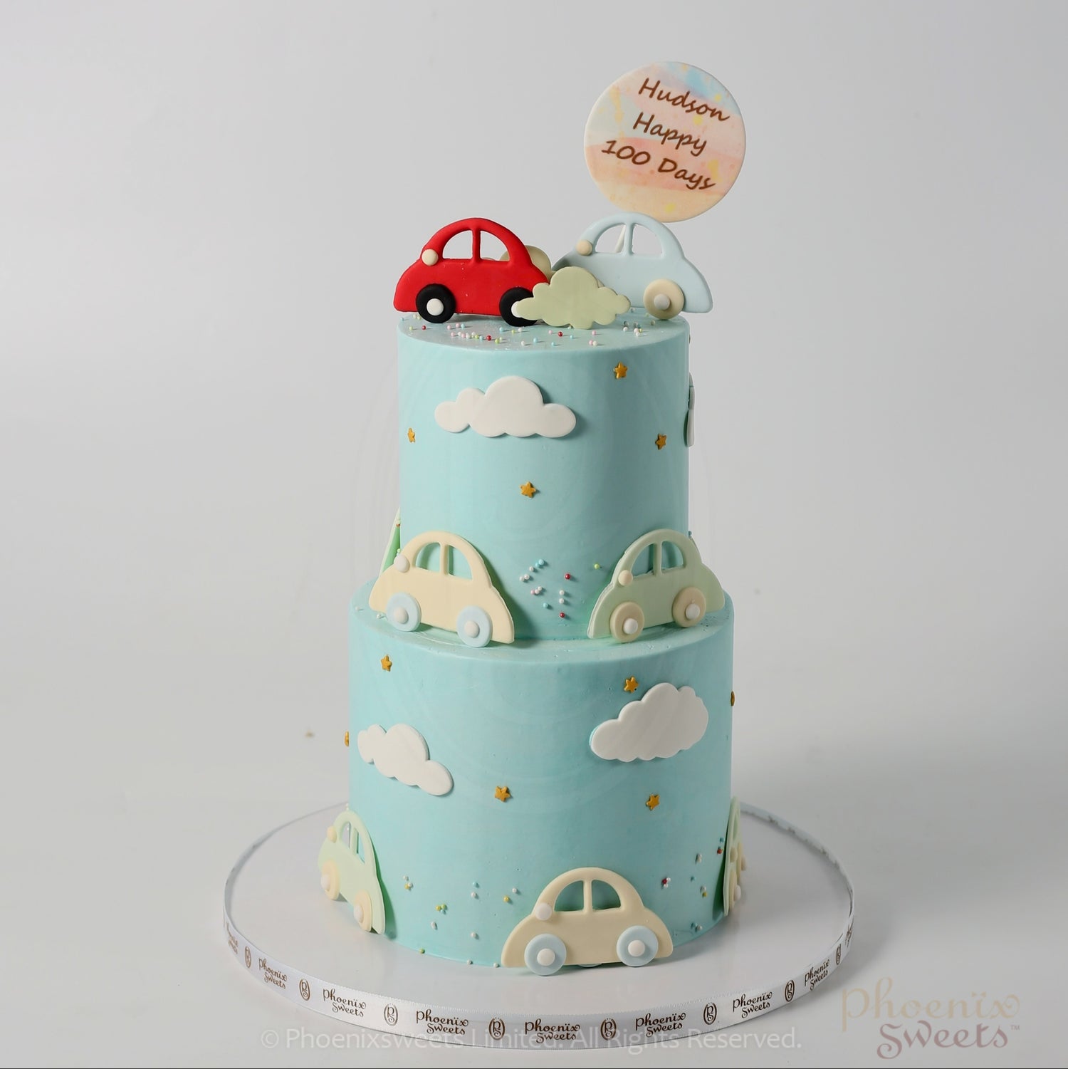 Butter Cream Cake - Cute Little Cars (2 Tiers)