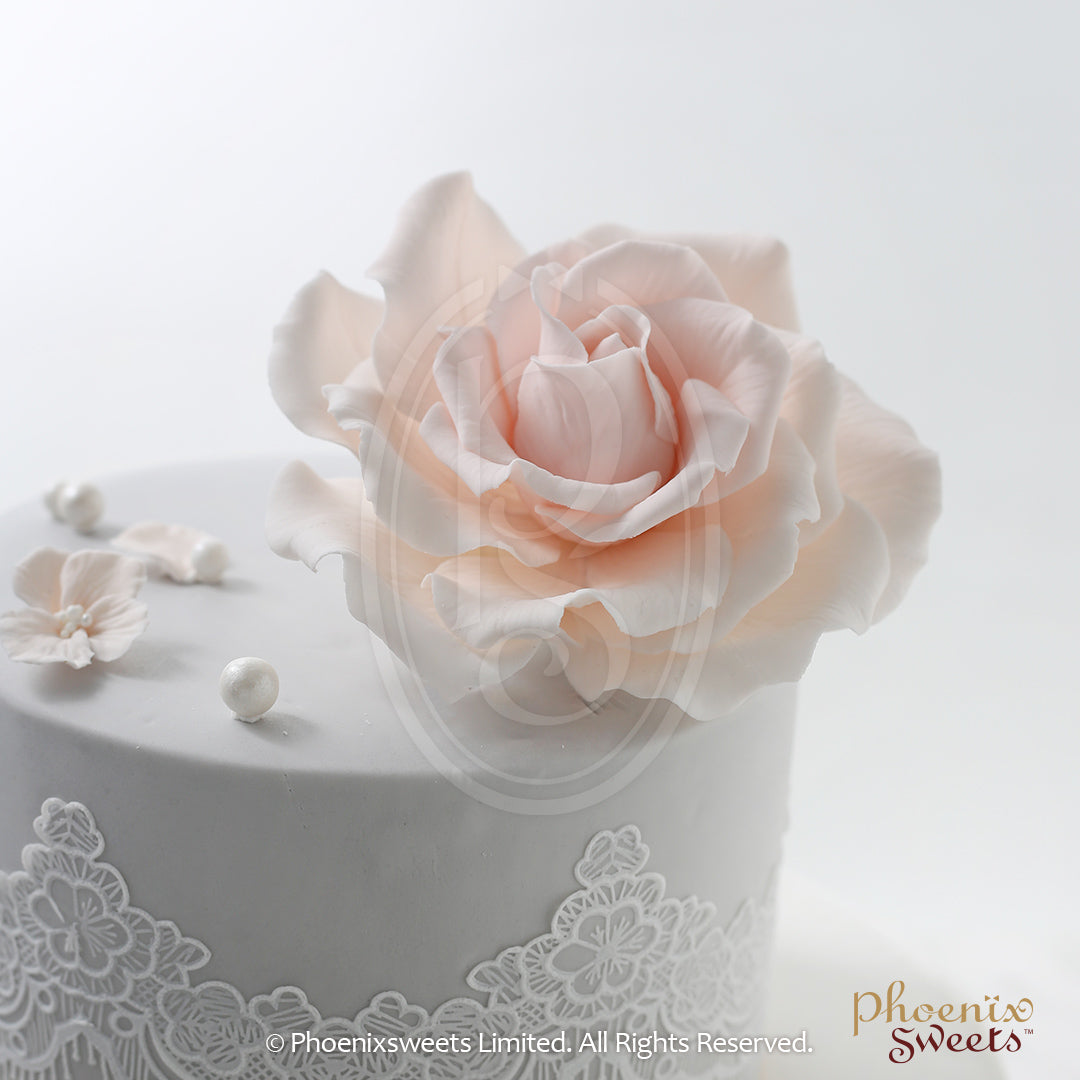 Fondant Cake - Sugar Rose Cake (2 tiers)